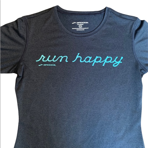 Brooks EZ T Run Happy Navy Long Sleeve T-Shirt - Picture 7 of 14